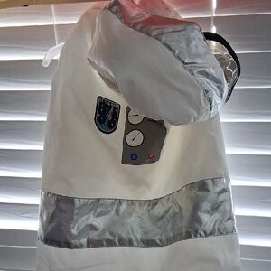 White and Silver Space-Themed Jacket